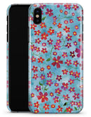 Flowers with Stems over Light Blue Watercolor - iPhone X Clipit Case