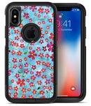 Flowers with Stems over Light Blue Watercolor - iPhone X OtterBox Case & Skin Kits