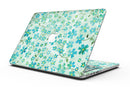 Flowers with Stems over Light Green Watercolor - MacBook Pro with Retina Display Full-Coverage Skin Kit