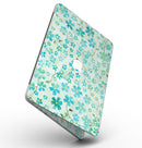 Flowers with Stems over Light Green Watercolor - MacBook Pro with Retina Display Full-Coverage Skin Kit