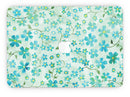 Flowers with Stems over Light Green Watercolor - MacBook Pro with Retina Display Full-Coverage Skin Kit