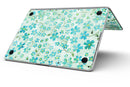 Flowers with Stems over Light Green Watercolor - MacBook Pro with Retina Display Full-Coverage Skin Kit