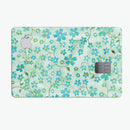 Flowers with Stems over Light Green Watercolor - Premium Protective Decal Skin-Kit for the Apple Credit Card