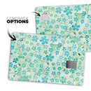 Flowers with Stems over Light Green Watercolor - Premium Protective Decal Skin-Kit for the Apple Credit Card