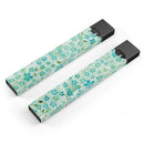 Flowers with Stems over Light Green Watercolor - Premium Decal Protective Skin-Wrap Sticker compatible with the Juul Labs vaping device