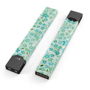 Flowers with Stems over Light Green Watercolor - Premium Decal Protective Skin-Wrap Sticker compatible with the Juul Labs vaping device