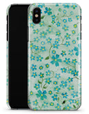 Flowers with Stems over Light Green Watercolor - iPhone X Clipit Case