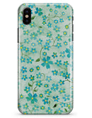 Flowers with Stems over Light Green Watercolor - iPhone X Clipit Case