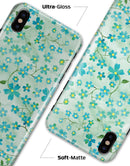 Flowers with Stems over Light Green Watercolor - iPhone X Clipit Case