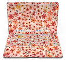 Flowers with Stems over Orange Watercolor - MacBook Air Skin Kit