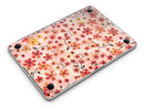 Flowers with Stems over Orange Watercolor - MacBook Pro with Retina Display Full-Coverage Skin Kit