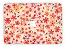 Flowers with Stems over Orange Watercolor - MacBook Pro with Retina Display Full-Coverage Skin Kit