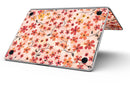 Flowers with Stems over Orange Watercolor - MacBook Pro with Retina Display Full-Coverage Skin Kit