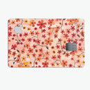 Flowers with Stems over Orange Watercolor - Premium Protective Decal Skin-Kit for the Apple Credit Card