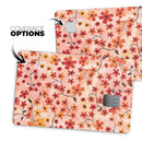 Flowers with Stems over Orange Watercolor - Premium Protective Decal Skin-Kit for the Apple Credit Card