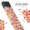 Flowers with Stems over Orange Watercolor - Premium Decal Protective Skin-Wrap Sticker compatible with the Juul Labs vaping device
