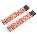 Flowers with Stems over Orange Watercolor - Premium Decal Protective Skin-Wrap Sticker compatible with the Juul Labs vaping device