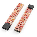 Flowers with Stems over Orange Watercolor - Premium Decal Protective Skin-Wrap Sticker compatible with the Juul Labs vaping device