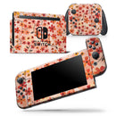 Flowers with Stems over Orange Watercolor - Vinyl Skin Wrap for Nintendo Switch 2, OLED, Lite, Pro Controller, Wii & Classic Handhelds
