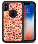 Flowers with Stems over Orange Watercolor - iPhone X OtterBox Case & Skin Kits