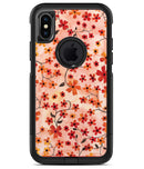 Flowers with Stems over Orange Watercolor - iPhone X OtterBox Case & Skin Kits