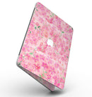 Flowers with Stems over Pink Watercolor - MacBook Pro with Retina Display Full-Coverage Skin Kit