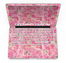 Flowers with Stems over Pink Watercolor - MacBook Pro with Retina Display Full-Coverage Skin Kit
