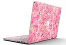 Flowers with Stems over Pink Watercolor - MacBook Pro with Retina Display Full-Coverage Skin Kit