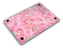 Flowers with Stems over Pink Watercolor - MacBook Pro with Retina Display Full-Coverage Skin Kit