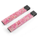 Flowers with Stems over Pink Watercolor - Premium Decal Protective Skin-Wrap Sticker compatible with the Juul Labs vaping device