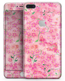 Flowers with Stems over Pink Watercolor - Skin-kit for the iPhone 8 or 8 Plus