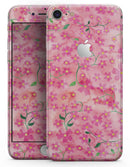 Flowers with Stems over Pink Watercolor - Skin-kit for the iPhone 8 or 8 Plus