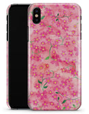 Flowers with Stems over Pink Watercolor - iPhone X Clipit Case