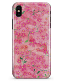 Flowers with Stems over Pink Watercolor - iPhone X Clipit Case