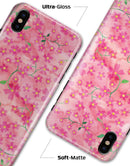 Flowers with Stems over Pink Watercolor - iPhone X Clipit Case