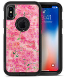 Flowers with Stems over Pink Watercolor - iPhone X OtterBox Case & Skin Kits