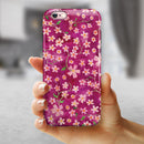 Flowers with Stems over Wine Watercolor iPhone 6/6s or 6/6s Plus 2-Piece Hybrid INK-Fuzed Case