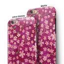 Flowers with Stems over Wine Watercolor iPhone 6/6s or 6/6s Plus 2-Piece Hybrid INK-Fuzed Case