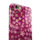 Flowers with Stems over Wine Watercolor iPhone 6/6s or 6/6s Plus 2-Piece Hybrid INK-Fuzed Case