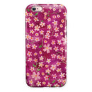 Flowers with Stems over Wine Watercolor iPhone 6/6s or 6/6s Plus 2-Piece Hybrid INK-Fuzed Case