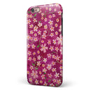 Flowers with Stems over Wine Watercolor iPhone 6/6s or 6/6s Plus 2-Piece Hybrid INK-Fuzed Case