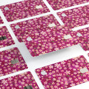 Flowers with Stems over Wine Watercolor - Premium Protective Decal Skin-Kit for the Apple Credit Card