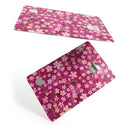 Flowers with Stems over Wine Watercolor - Premium Protective Decal Skin-Kit for the Apple Credit Card