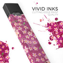 Flowers with Stems over Wine Watercolor - Premium Decal Protective Skin-Wrap Sticker compatible with the Juul Labs vaping device