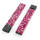 Flowers with Stems over Wine Watercolor - Premium Decal Protective Skin-Wrap Sticker compatible with the Juul Labs vaping device