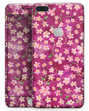 Flowers with Stems over Wine Watercolor - Skin-kit for the iPhone 8 or 8 Plus
