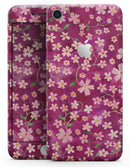 Flowers with Stems over Wine Watercolor - Skin-kit for the iPhone 8 or 8 Plus