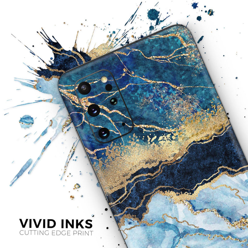 Foiled Marble Agate - Full Body Skin Decal Wrap Kit for Samsung Galaxy Phones