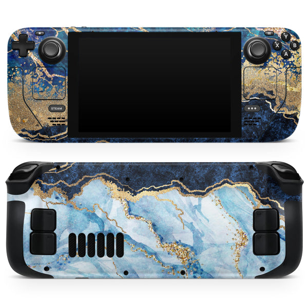 Foiled Marble Agate // Full Body Skin Decal Wrap Kit for the Steam Deck handheld gaming computer