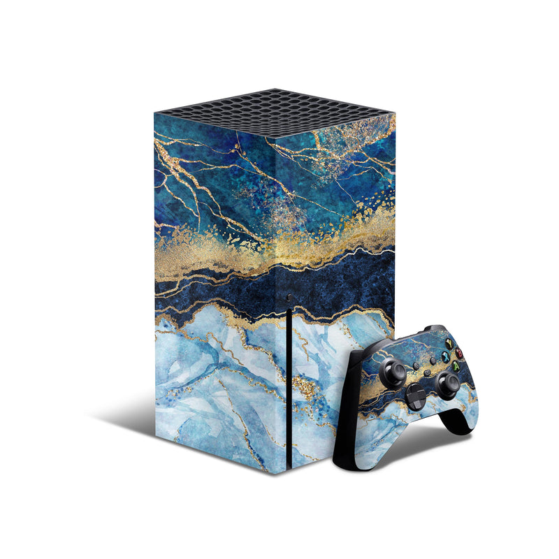 Foiled Marble Agate - Full Body Skin Decal Wrap Kit for Xbox Consoles & Controllers